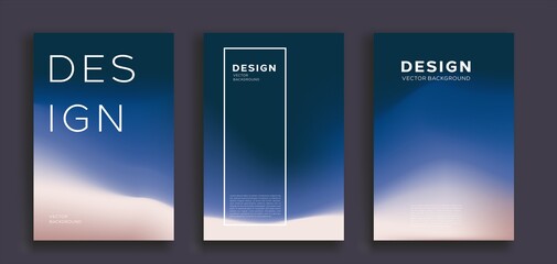 Set of blue covers design templates with gradient background for placards, banners, flyers, covers and reports.