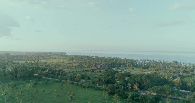 Bagamoyo coast view seen from abave