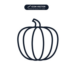 pumpkin icon symbol template for graphic and web design collection logo vector illustration