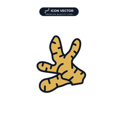 ginger icon symbol template for graphic and web design collection logo vector illustration