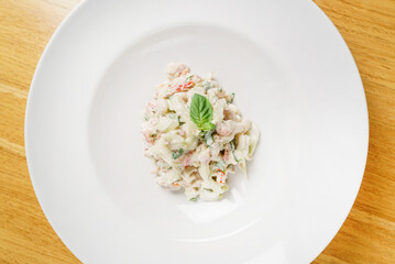 Russian salad on the table