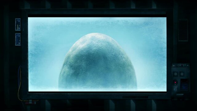 Military Container Opens Showing Huge Egg In Cold Storage