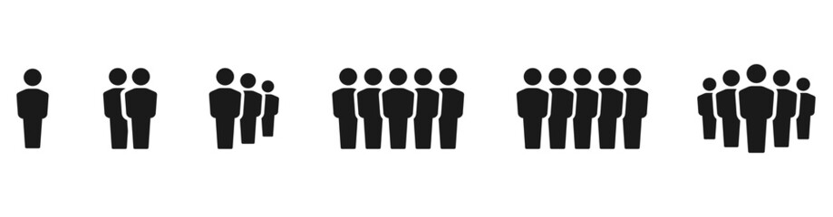 Team icons set. People icon. Group of people symbol. Stock Vector illustration...