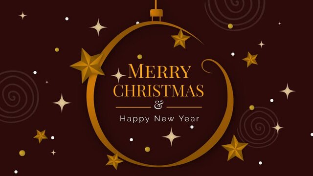 Animation of christmas season's greetings over decorations and stars