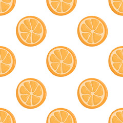 Orange fruit seamless pattern.