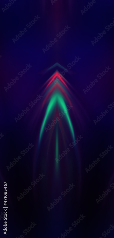 Wall mural bright abstract blurred background with bokeh. blurred lights, neon glowing lines on a dark backgrou