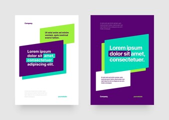 Simple vector layout template with abstract shapes for events, companies or any business related.