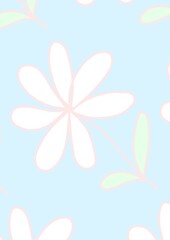 flowers on blue background