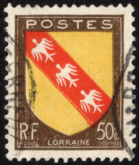 Postage stamps of the France. Stamp printed in the France. Stamp printed by France.