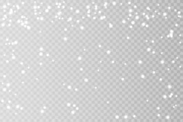 Falling Christmas Shining transparent beautiful, little snow isolated on transparent background. Snow flakes, snow background. Vector heavy snowfall, snowflakes in different shapes and forms.