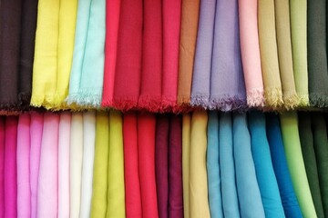 close up of colorful fabrics