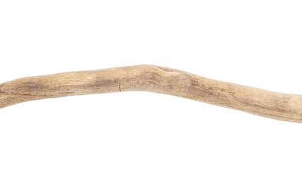 Part of driftwood isolated on white