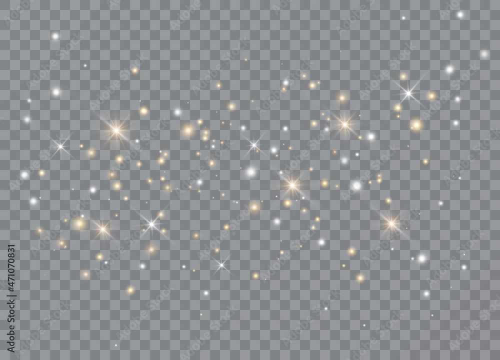 Poster light glow effect stars. vector sparkles on transparent background. christmas abstract pattern. spar