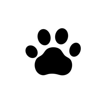 recommend clip art: paw symbol, black mark isolated, animal paws, icon template.