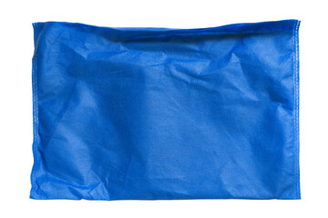 Blue textile packet isolated