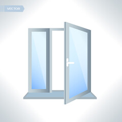 Open window vector colorful icon.