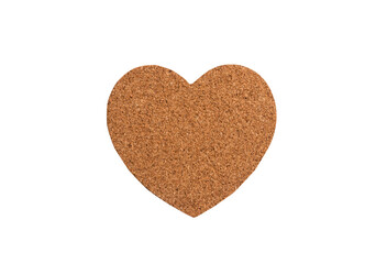 Heard shaped cork pad, isolated