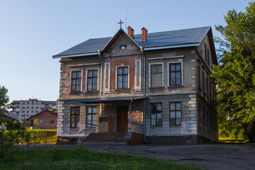 Fototapeta na wymiar Incredible historic residential building in Drohobych. Ukraine 