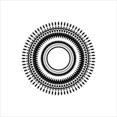 Ornamental Motive Pattern Circle-Shaped. Decoration for Interior, Exterior, Carpet, Textile, Garment, Cloth, Silk, Tile, Plastic, Paper, Wrapping, Wallpaper, Pillow, Sofa, Background, Ect. Vector 
