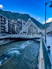 Andorra. Andorra La Vella. The bridge Pont de Paris.