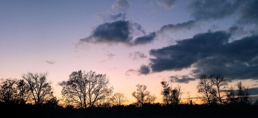 sunset in the mountains