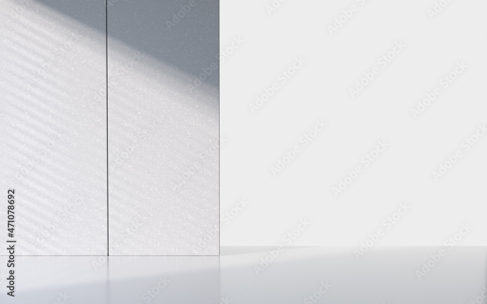 Poster white empty room, 3d rendering.