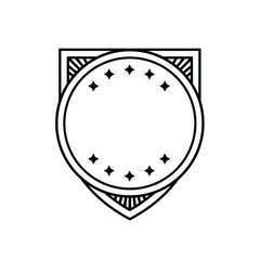 Sports emblem shield logo concept