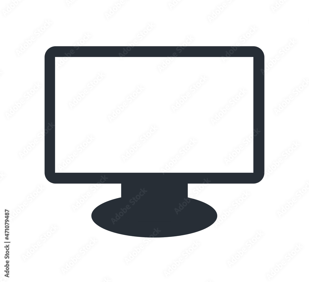 Poster laptop isolated on a white background. laptop realistic computer in mockup style. computer monitor d