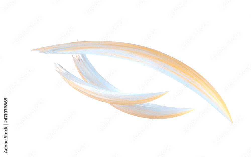Poster abstract flowing gradient lines, 3d rendering.