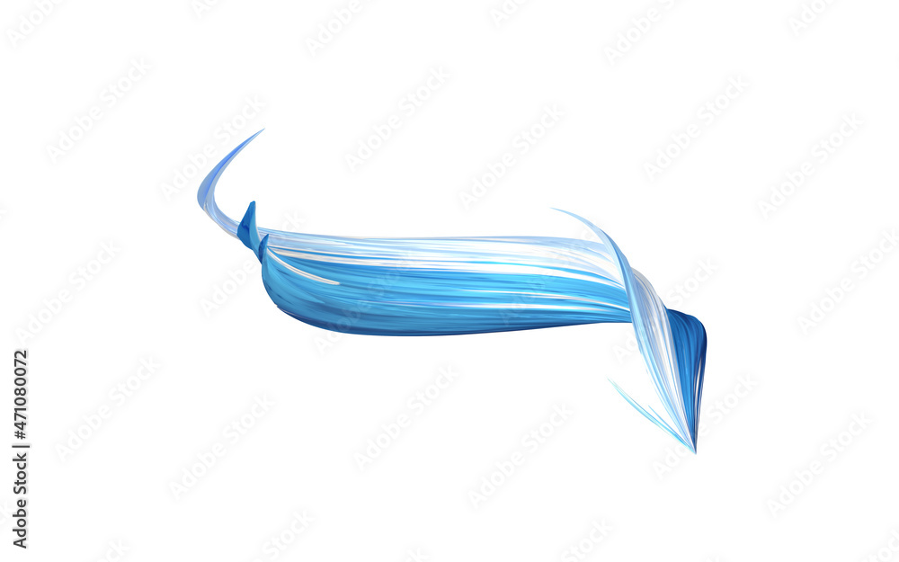 Poster abstract flowing gradient lines, 3d rendering.