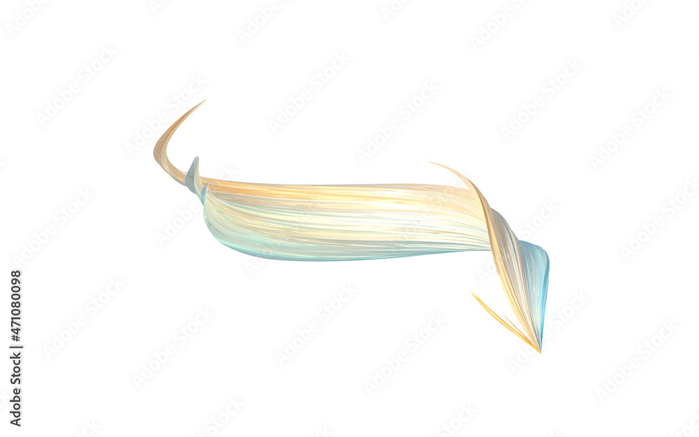 Poster abstract flowing gradient lines, 3d rendering.