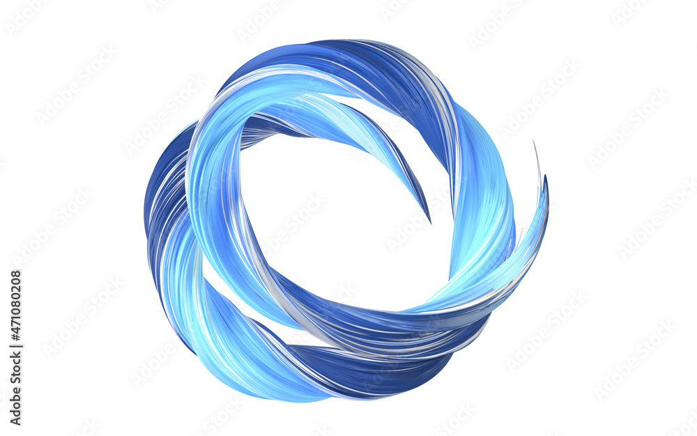 Poster abstract flowing gradient lines, 3d rendering.