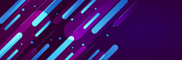 Abstract blue pink purple banner background