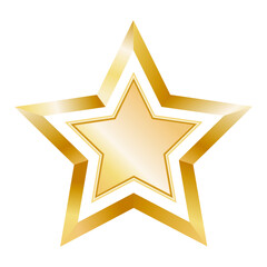 Gold stars isolated on white background