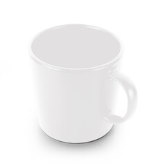 empty mug on white background