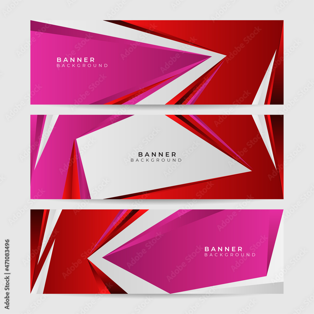 Poster Abstract banner background. Vector abstract graphic design banner pattern background template.
