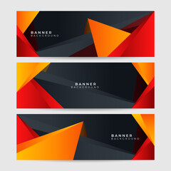 Abstract Memphis wide geometric banner design. Vector abstract graphic design banner pattern background template.