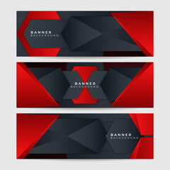 Set the triangle background light header banner. Abstract composition of 3D triangles. Modern geometric red backgrounds isolated black