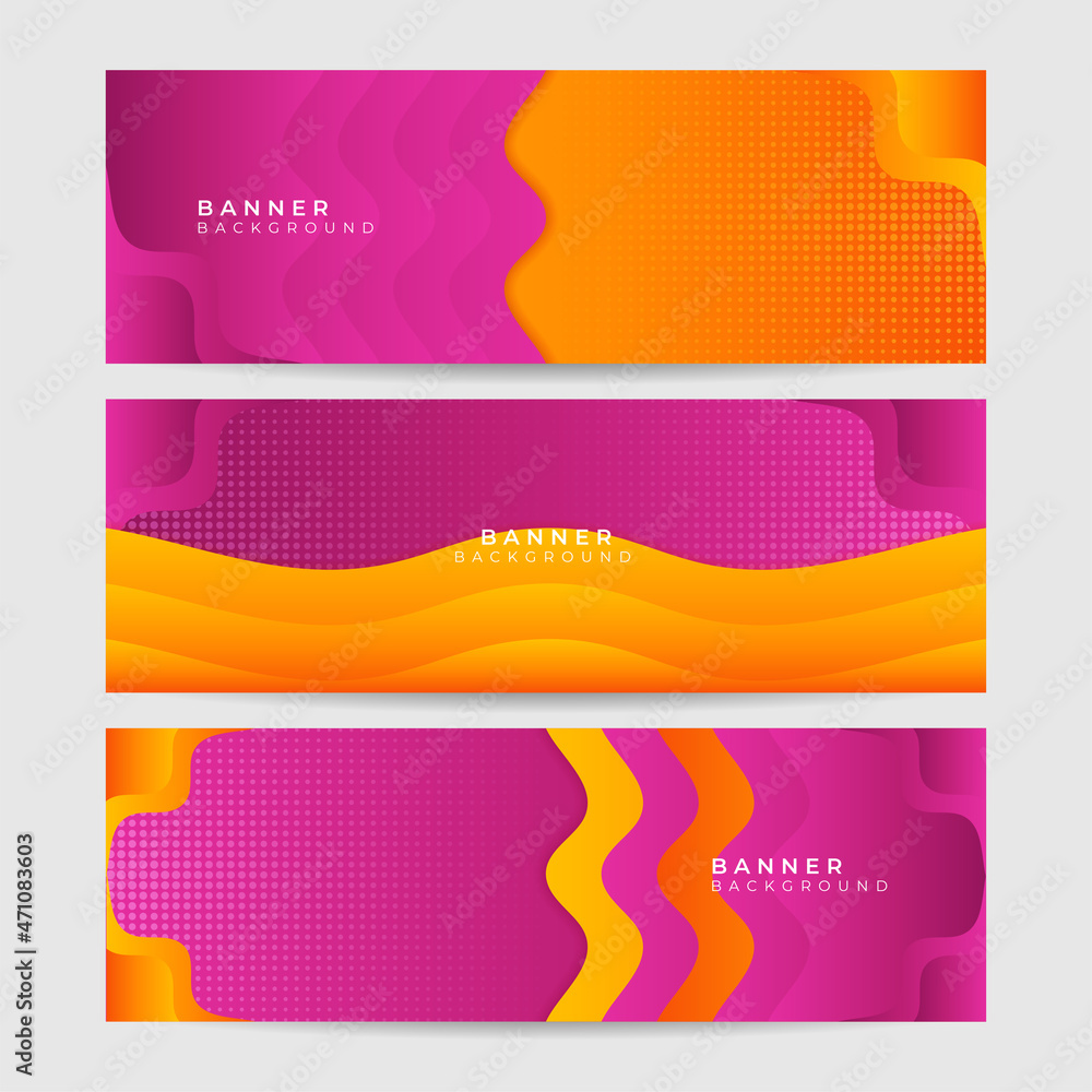 Poster Abstract banner background. Vector abstract graphic design banner pattern background template.