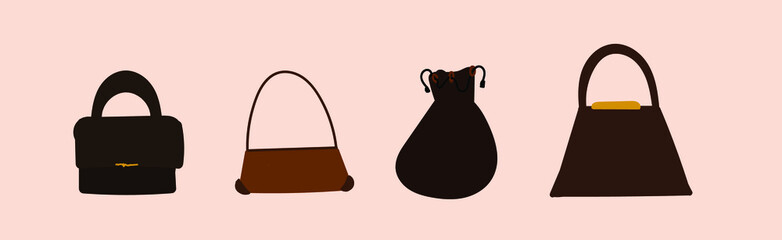 
Doodle set of fashion bags