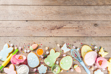 Happy easter baking background