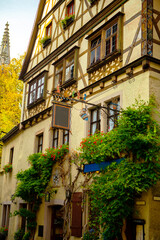 Fototapeta na wymiar Germany, Bavaria, Rothenburg, ancient buildings, medieval castles