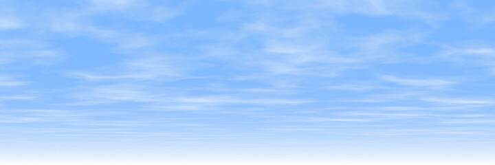 Panoramic wispy morning sky background