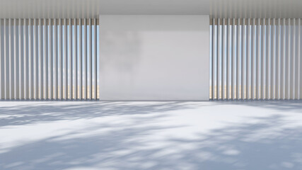 Empty room with Wall Background. 3D illustration, 3D rendering	
