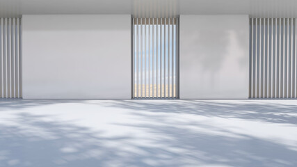 Empty room with Wall Background. 3D illustration, 3D rendering	