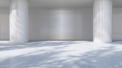 Empty room with Wall Background. 3D illustration, 3D rendering	