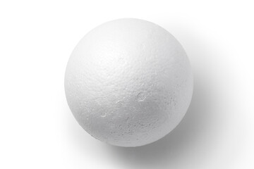 Styrofoam ball on white background