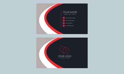 Creative business card template . Flat design, modern abstract 
