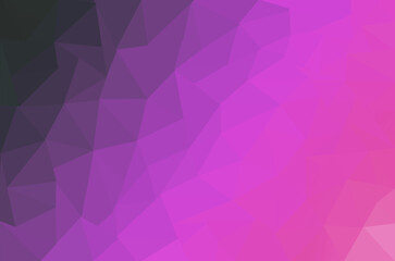 Low poly gradient black, pink abstract background