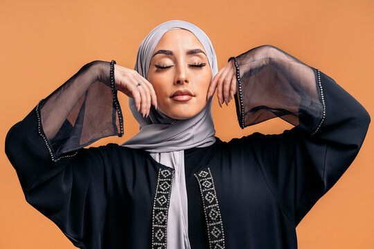 Young muslim woman in studio